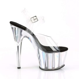 Pleaser Sandali ADORE-708HGI Trasparente/Argento Ologramma EU-37 / US-7
