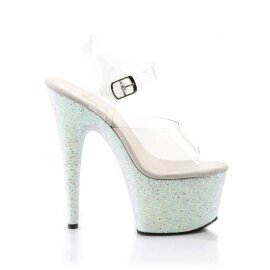 Pleaser Sandali ADORE-708LG Trasparente/Opale Multi Glitter EU-35 / US-5