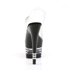 Pleaser Sandali ADORE-708LN Trasparente/Nero EU-37 / US-7
