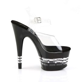 Pleaser Sandali ADORE-708LN Trasparente/Nero EU-37 / US-7