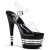 Pleaser Sandali ADORE-708LN Trasparente/Nero EU-37 / US-7