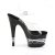 Pleaser Sandali ADORE-708LN Trasparente/Nero EU-37 / US-7