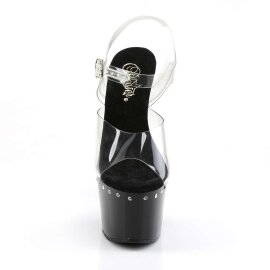 Pleaser Sandali ADORE-708LS Trasparente/Nero EU-35 / US-5