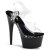 Pleaser Sandali ADORE-708LS Trasparente/Nero EU-35 / US-5