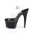 Pleaser Sandali ADORE-708LS Trasparente/Nero EU-38 / US-8