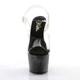 Pleaser Sandali ADORE-708MG Trasparente/Nero EU-35 / US-5