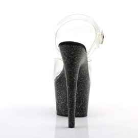 Pleaser Sandali ADORE-708MG Trasparente/Nero EU-35 / US-5