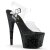 Pleaser Sandali ADORE-708MG Trasparente/Nero EU-37 / US-7