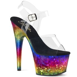 Pleaser Sandali ADORE-708MRB Trasparente/Multicolore...