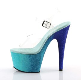 Pleaser Sandali ADORE-708OMBRE Trasparente/Blu Ombre EU-36 / US-6