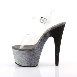 Pleaser Sandali ADORE-708OMBRE Trasparente/Argento-Nero Ombre EU-38 / US-8