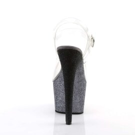 Pleaser Sandali ADORE-708OMBRE Trasparente/Argento-Nero Ombre EU-38 / US-8