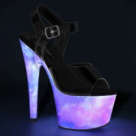 Pleaser Sandali ADORE-708REFL Trasparente/Blu-Viola...
