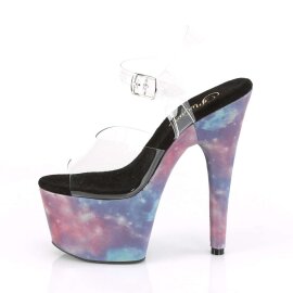 Pleaser Sandali ADORE-708REFL Trasparente/Blu-Viola Riflettente EU-37 / US-7