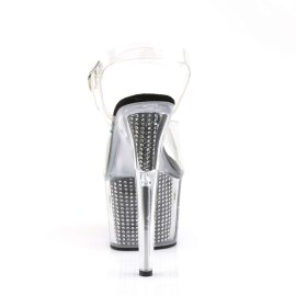 Pleaser Sandali ADORE-708SRS Trasparente/Nero Strass EU-35 / US-5