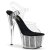 Pleaser Sandali ADORE-708SRS Trasparente/Nero Strass EU-35 / US-5