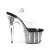 Pleaser Sandali ADORE-708SRS Trasparente/Nero Strass EU-35 / US-5