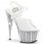 Pleaser Sandali ADORE-708SRS Trasparente/Argento Strass EU-41 / US-11