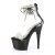 Pleaser ADORE-727RS Sandali con Plateau Strass Trasparente Nero EU-39 / US-9 B-Stock