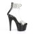Pleaser ADORE-727RS Sandali con Plateau Strass Trasparente Nero EU-39 / US-9 B-Stock