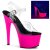 Pleaser Sandali ADORE-708UV Trasparente/Rosa-Neon EU-35 / US-5