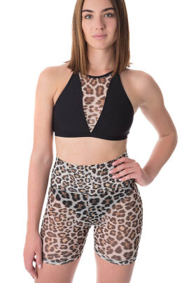 Dragonfly Shorts da Ciclisti Zoe Rete Leopardato XS