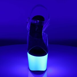 Pleaser Sandali ADORE-708UV Trasparente/Bianco Neon EU-41...