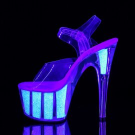 Pleaser Sandali ADORE-708UVG Trasparente/Neon Opale Glitter EU-35 / US-5