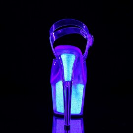Pleaser Sandali ADORE-708UVG Trasparente/Neon Opale Glitter EU-35 / US-5