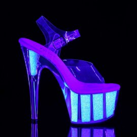 Pleaser Sandali ADORE-708UVG Trasparente/Neon Opale Glitter EU-35 / US-5
