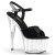 Pleaser Sandali ADORE-709 Vernice Nero/Trasparente EU-37 / US-7