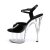 Pleaser Sandali ADORE-709 Vernice Nero/Trasparente EU-37 / US-7
