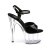Pleaser Sandali ADORE-709 Vernice Nero/Trasparente EU-37 / US-7