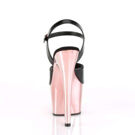 Pleaser Sandali ADORE-709 Vernice Nero/Dorato Rosa Cromato EU-35 / US-5
