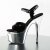 Pleaser Sandali ADORE-709 Vernice Nero/Argento Cromato EU-35 / US-5