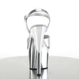 Pleaser Sandali ADORE-709 Ecopelle Argento Metal./Argento Cromato EU-35 / US-5