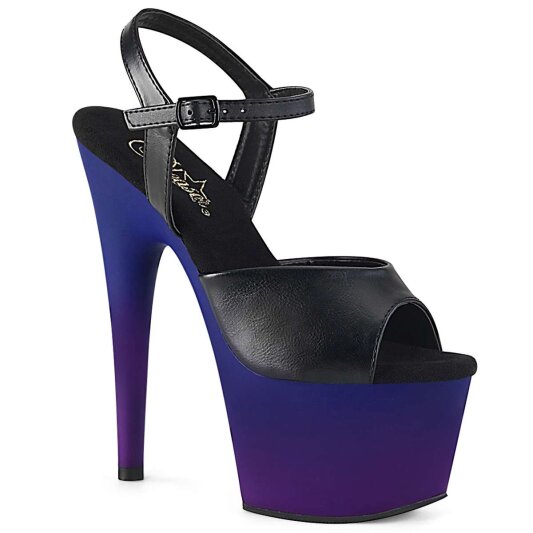 Pleaser Sandali ADORE-709BP Similpelle Nero/Ombre Blu-Viola EU-35 / US-5