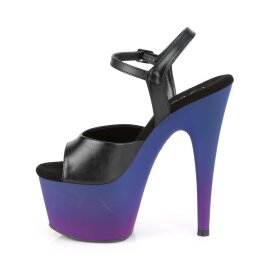 Pleaser Sandali ADORE-709BP Similpelle Nero/Ombre Blu-Viola EU-35 / US-5