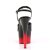 Pleaser Sandali ADORE-709BR-H Vernice Nero/Nero-Rosso EU-37 / US-7