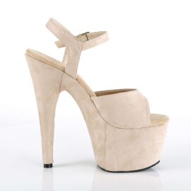 Pleaser Sandali ADORE-709FS Finto Camoscio Beige/Finto Camoscio Beige EU-35 / US-5