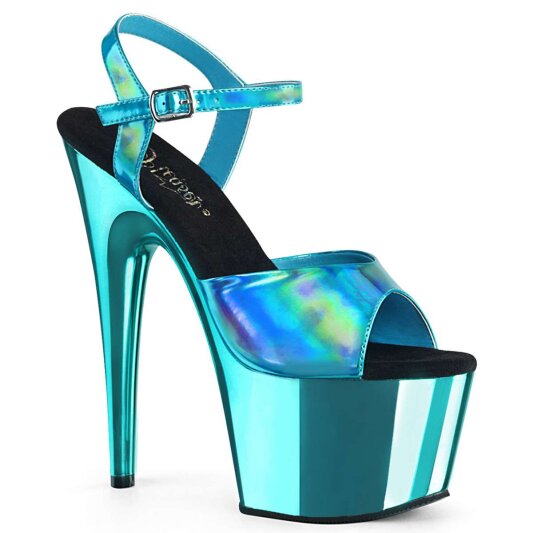 Pleaser Sandali ADORE-709HGCH Turchese Ologramma/Turchese Cromato EU-39 / US-9