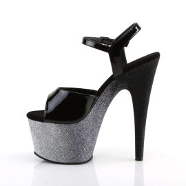 Pleaser Sandali ADORE-709OMBRE Vernice Nero/Argento-Nero Ombre EU-36 / US-6