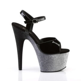 Pleaser Sandali ADORE-709OMBRE Vernice Nero/Argento-Nero Ombre EU-36 / US-6
