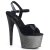 Pleaser Sandali ADORE-709OMBRE Vernice Nero/Argento-Nero Ombre EU-36 / US-6
