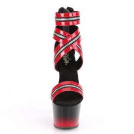 Pleaser Sandali ADORE-766 Vernice Rosso/Nero-Rosso EU-35...