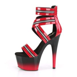 Pleaser Sandali ADORE-766 Vernice Rosso/Nero-Rosso EU-35 / US-5