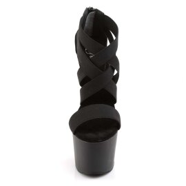 Pleaser Sandali ADORE-769 Fascia Elastica Nera-Similpelle...