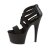 Pleaser Sandali ADORE-769 Fascia Elastica Nera-Similpelle Nero/Nero Opaco EU-37 / US-7