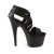 Pleaser Sandali ADORE-769 Fascia Elastica Nera-Similpelle Nero/Nero Opaco EU-37 / US-7