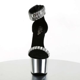 Pleaser Sandali ADORE-769RS Nero/Argento Cromato EU-35 /...